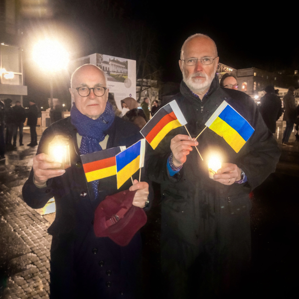 Friedensgebet auf der Fieserbrücke für die Ukraine